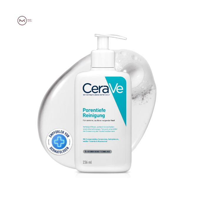تصویر  فوم پاک‌کننده صورت CeraVe برای پوست‌های مستعد لک - CeraVe Foaming Cleanser for Blemished Skin (حاوی سالیسیلیک اسید و نیاسینامید)