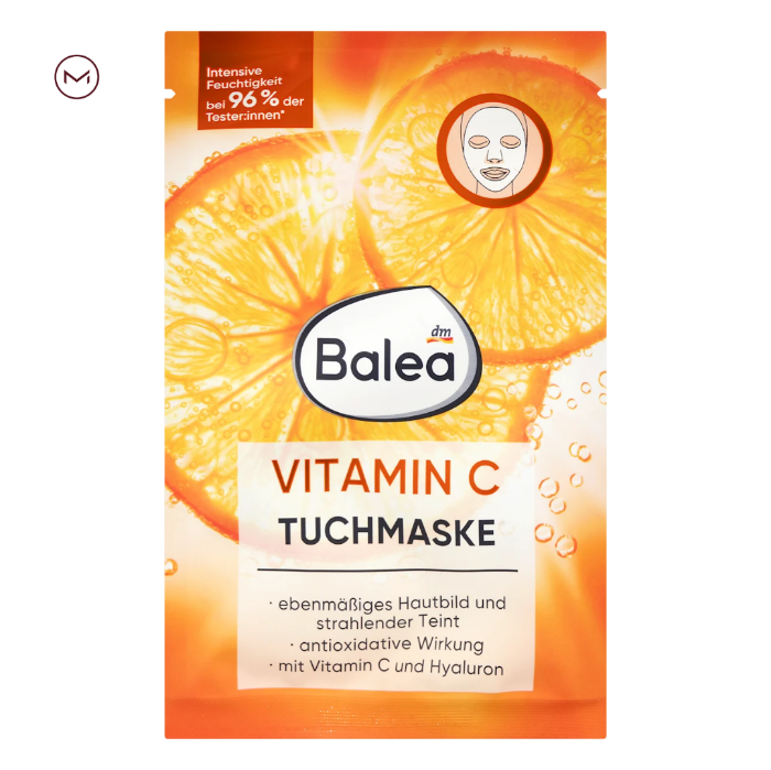 تصویر  ماسک ورقه‌ای ویتامین C باله‌آ – Balea Tuchmaske Vitamin C